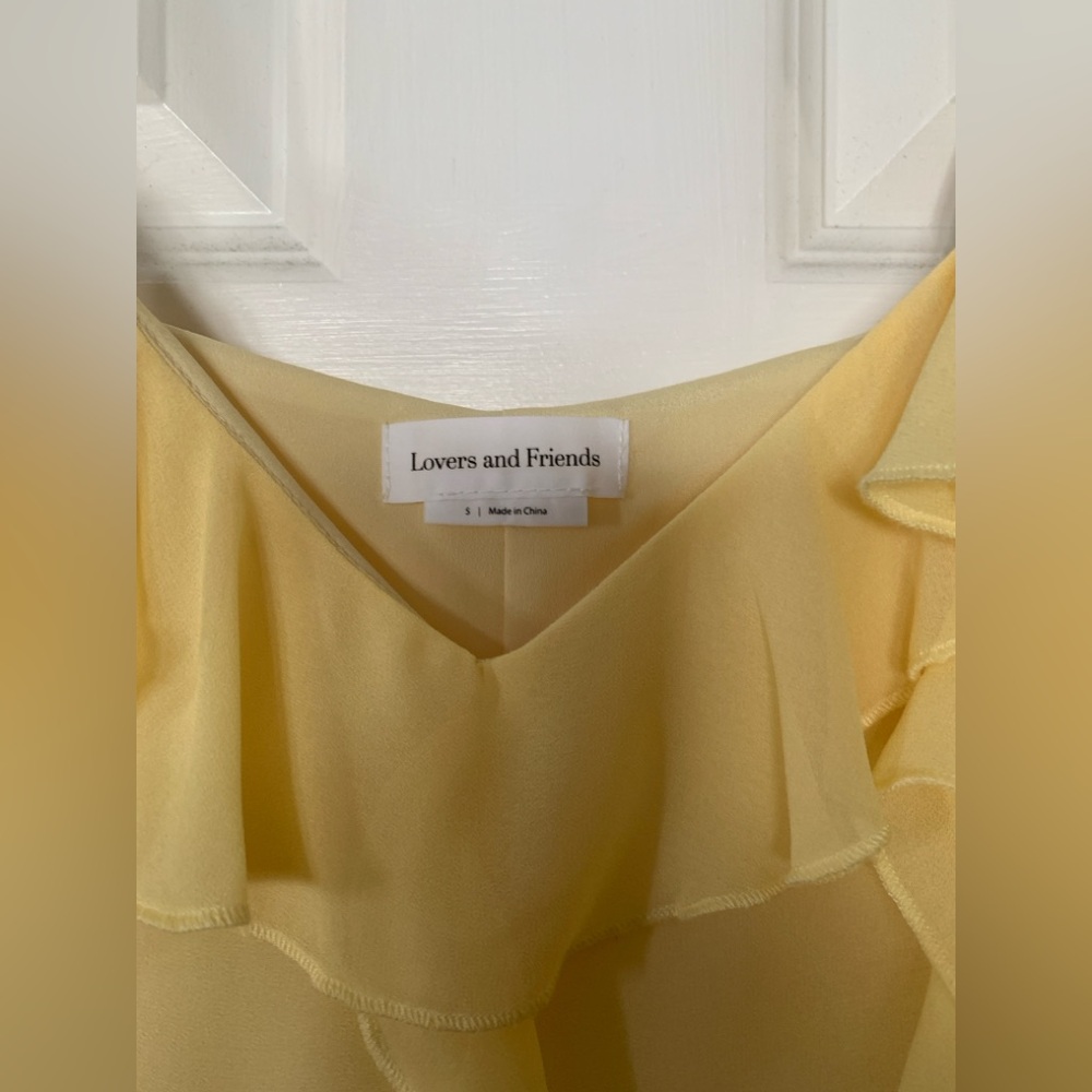 Lovers + Friends Marisol Yellow Ruffle Maxi Dress - Picture 7 of 9